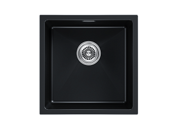 Кухонная мойка Paulmark LUMI 45UNI LU45-BLM 46х46 цвет черный металлик